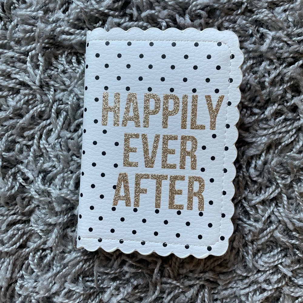 BN Newlywed White Black Pink Gold Pokadot Wife Passport Holder